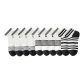 4 Black Gray Pinstripes+4 Gray Wide Stripes+2 Black Stripes