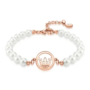 OLEVS Pearl, Stainless Steel Bracelets Women's Rose Gold OLS 003