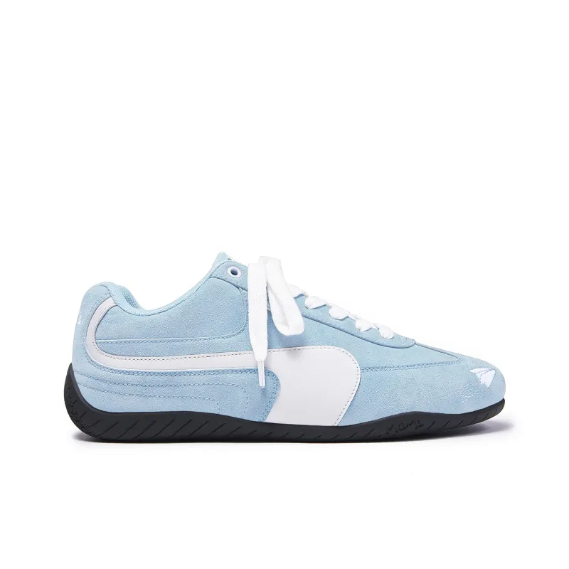 MASONONCE Racing Shoes Anti Slip Wear Resistant Low Top Casual Shoes Unisex Light Blue-1