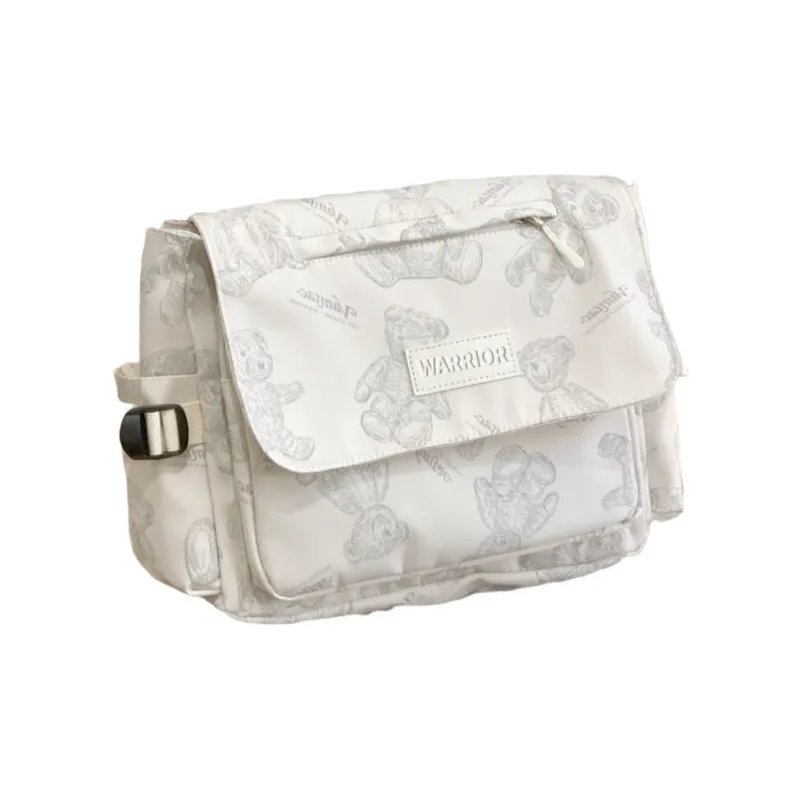 Warrior Nylon Fabric Shoulder Bag Unisex Fruit Green-4