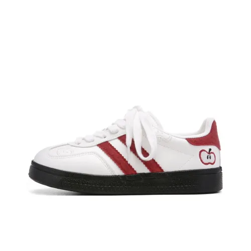The New Age Family Low Top Skateboard Shoes Women's White Red