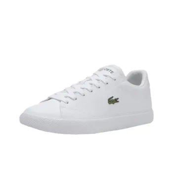 LACOSTE Lerond Wear resistant And Lightweight Low Top Skateboard Shoes Women's White
