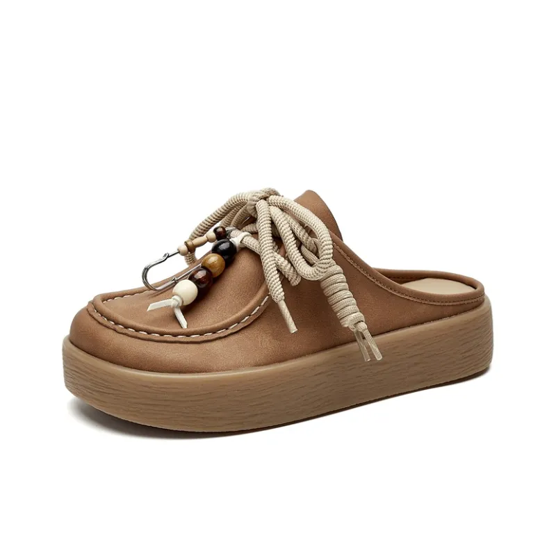 DAPHNE Rubber Sole Slip Resistant Closed Toe Slippers Women's-6