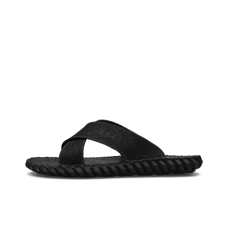 Jeep Rubber Sole Slip Resistant Abrasion Resistant Slide Slippers Men's-6