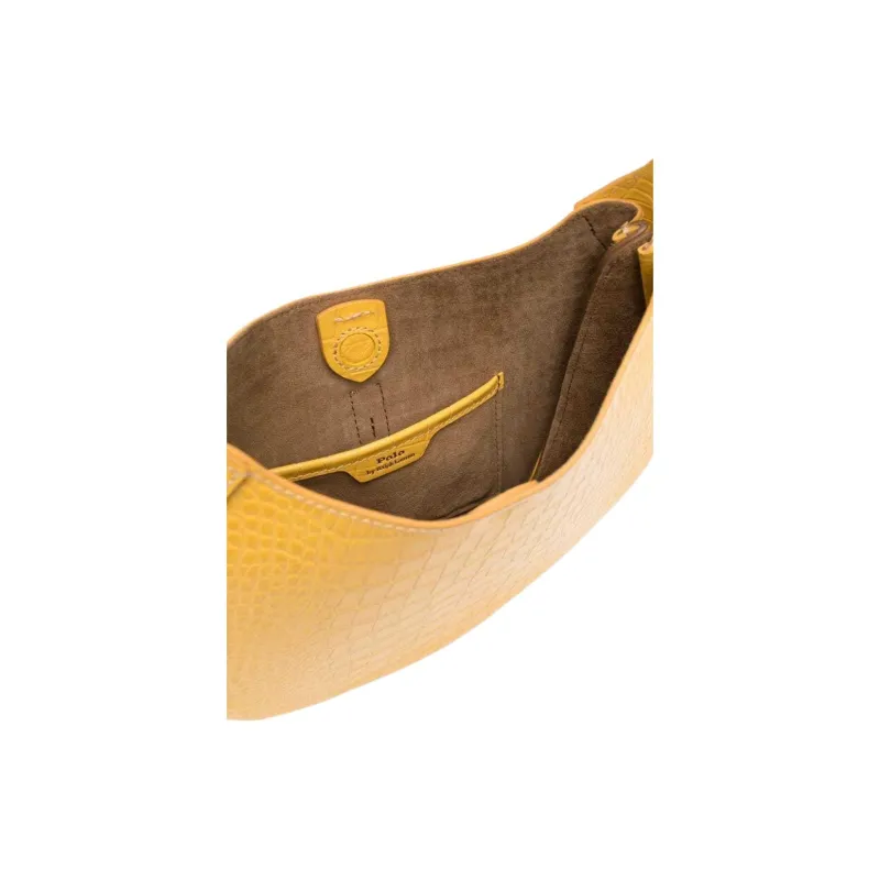 Polo Ralph Lauren Polo ID Sheepskin Handbag Shoulder Bag Women's Mustard Yellow-3