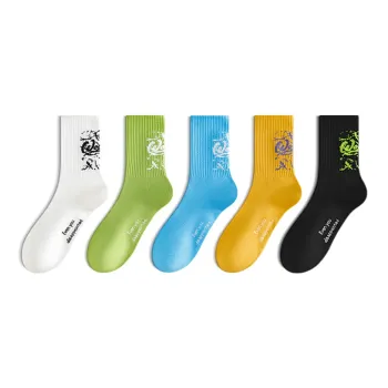 LUOLIAN Mid Calf Socks Men's 5 Pack