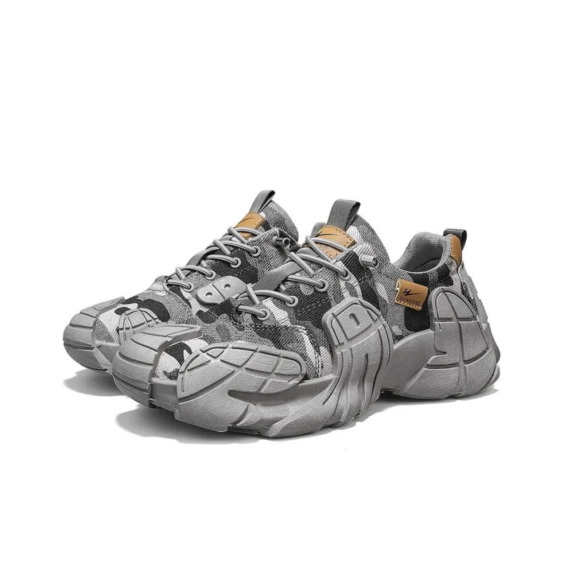 Binary Cushioning Coverage And Abrasion Resistant Low Top Casual Shoes Men's Gray-6
