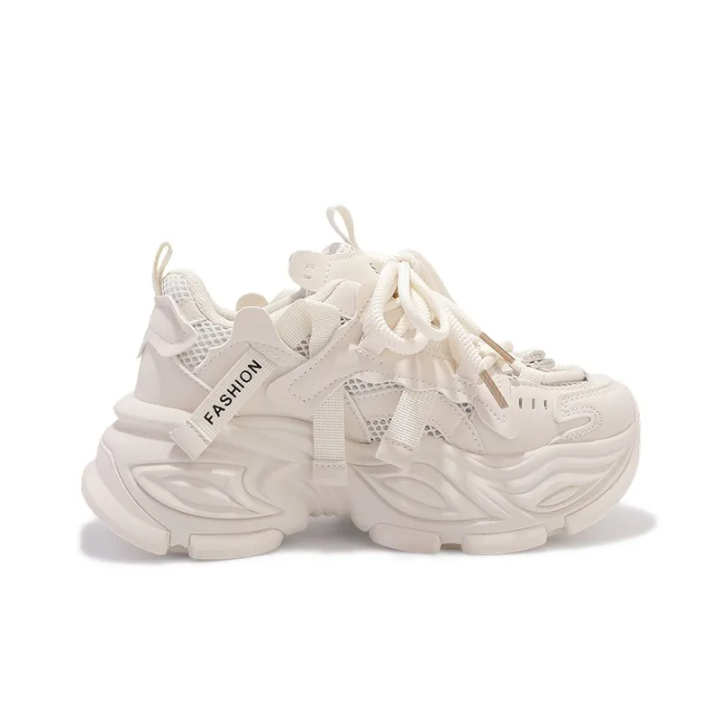 Miss Zhang Low Top Chunky Sneakers Women's Beige-2