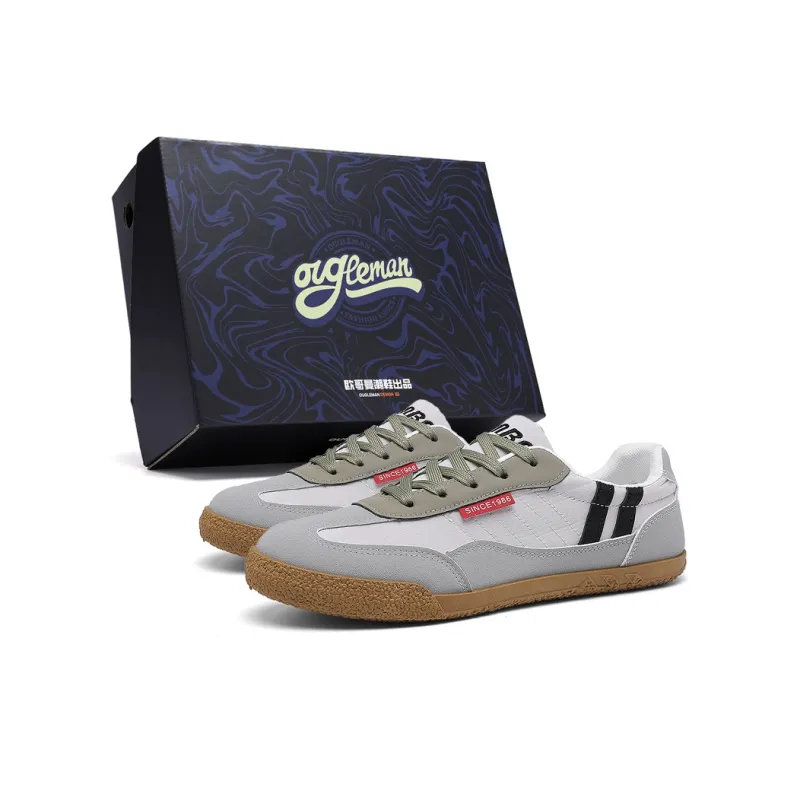 OUGLEMEN Slip Resistant And Abrasion Resistant Coverage Low Top Casual Shoes Men's Box-10