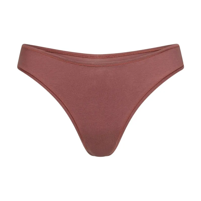 SKIMS SS25 COTTON JERSEY DIPPED THONG Underpants Women's 1 Pack-0
