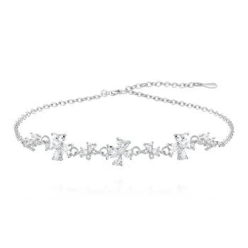 NUSQ Sterling Silver With Zircon Bracelets Women's