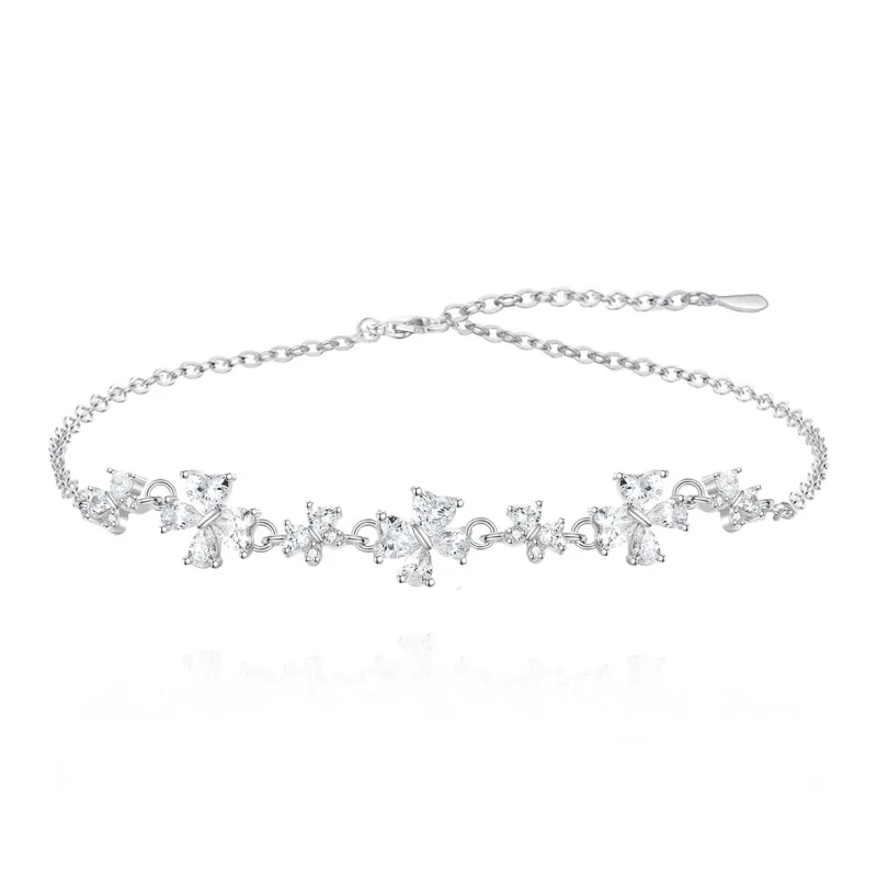 NUSQ Sterling Silver With Zircon Bracelets Women's-0