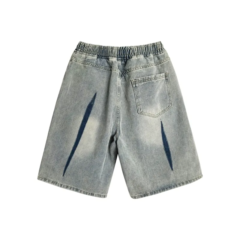 MIIOW Denim Shorts Unisex Vintage Blue-3
