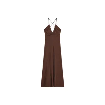 ZARA Slip Dresses Women's Brown