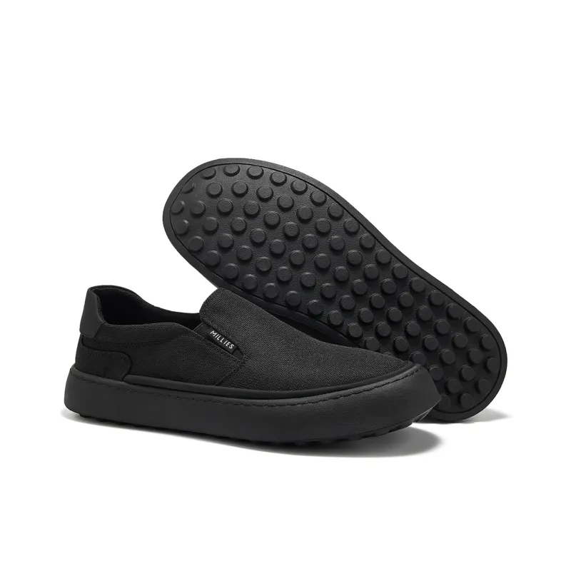 MILLIE'S Abrasion Resistant Low Top Casual Shoes Men's Black-3