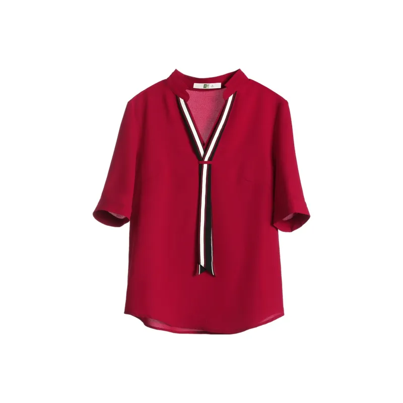 Mambe Shirts Women's Burgundy-0