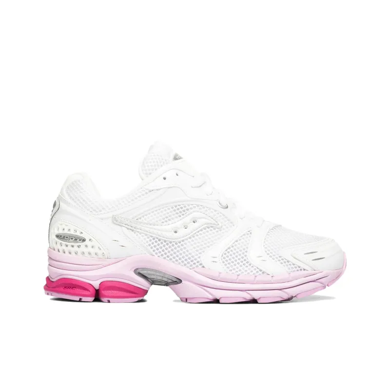Saucony ProGrid Triumph 4 Anti Slip Wear Resistant Low Top Running Shoes Women's White Pink-1