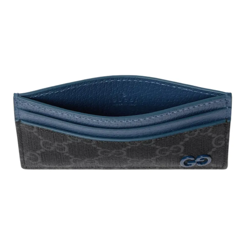 GUCCI GG Supreme Canvas Card Holder Men's Black-3