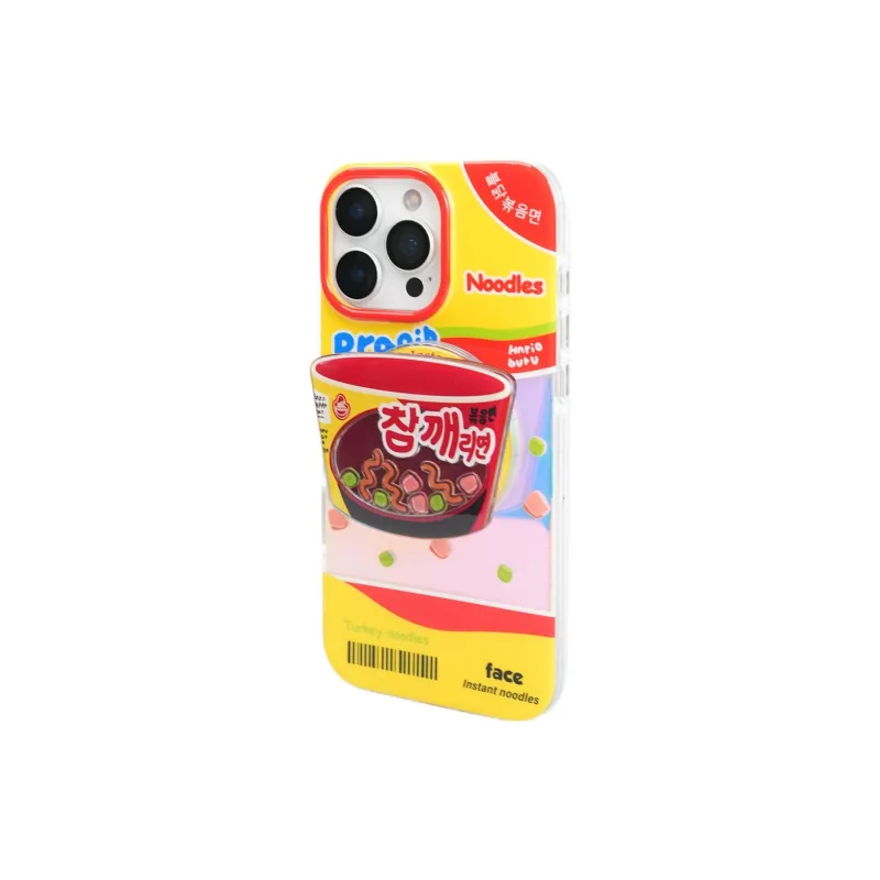 Sopi Acrylic Material Laser Korea Noodle Phone Cases Compatible With IPhone 16/15 Pro Max/Apple 13/14 Pro/Max-2