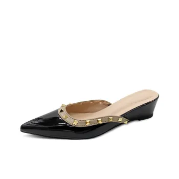AFJI Rubber Sole Quiet Closed Toe Slippers Women's