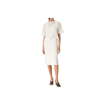 Bottega Veneta SS25 Casual Long Skirt Women's White