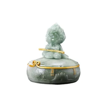 KERPA Creative Ashtray With Lid, Anti Skid, Ideal For Living Room Coffee Tables, Desktop Storage Ornament, One Size
