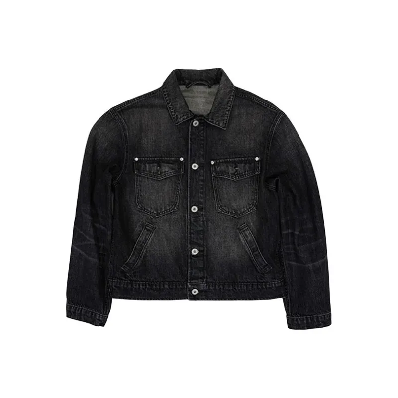 Amicus Animae Denim Jacket Unisex Black Gray-0