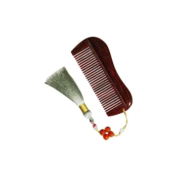 DALONG Small Leaf Red Sandalwood Wooden Comb Unisex