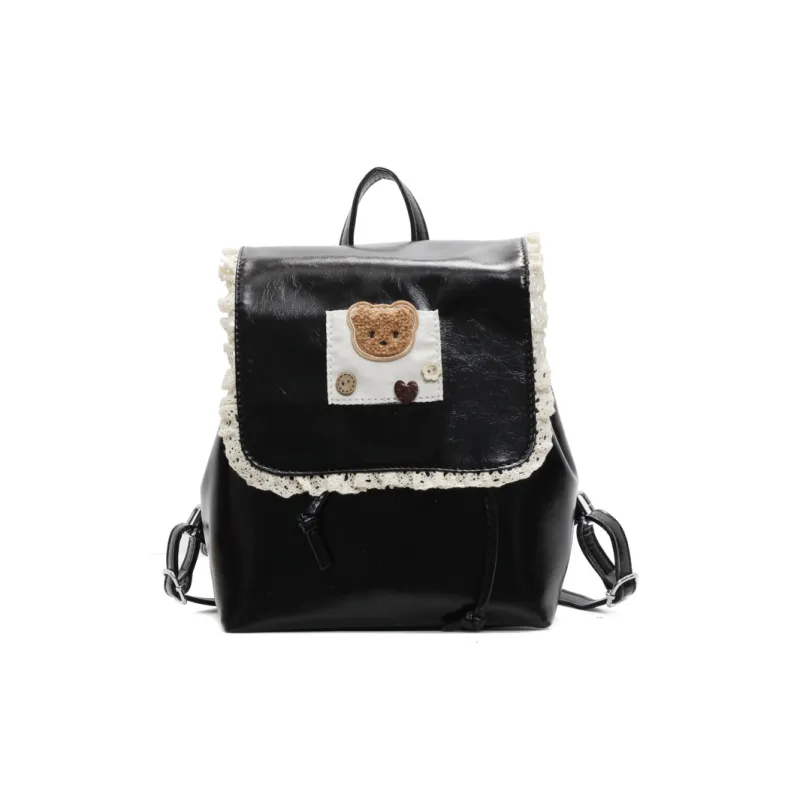 TOUTSEUL YOLO PU Backpack Unisex Ecru/Black/Blue/Pink-6