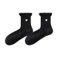 [2 Pack, Sweet Style Heart Embroidery]2 Pack Black