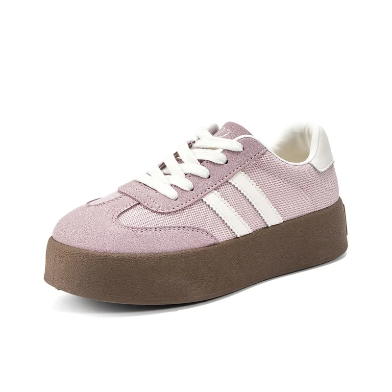 La Chapelle Abrasion Resistant Low Top Skateboard Shoes Women's Purple-1