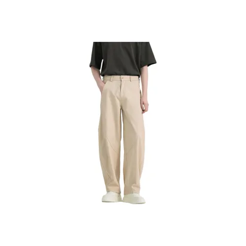 WILD LEADER Casual Pants Men Warm Apricot[XXKW5138W73]