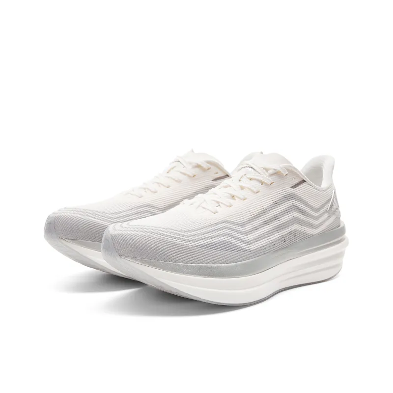 PEAK Cushioning Rebound Abrasion Resistant Slip Resistant Low Top Running Shoes Men's Ivory Gray-2