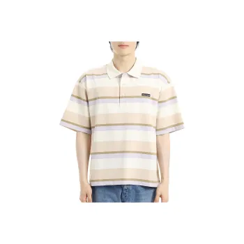 Maison Kitsune Striped Polo Shirt