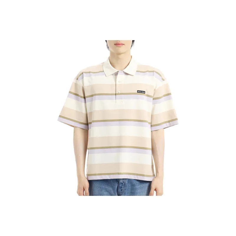 Maison Kitsune Striped Polo Shirt-0