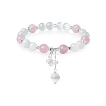 Master Kim Glass Cat Eye Bracelets Women's