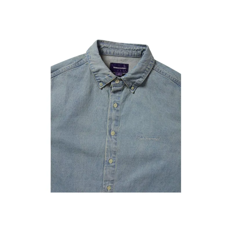 Thisisneverthat Logo embroidered Denim Shirt-3