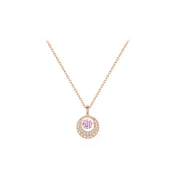 NUSQ Sterling Silver With Zircon Necklaces Women's