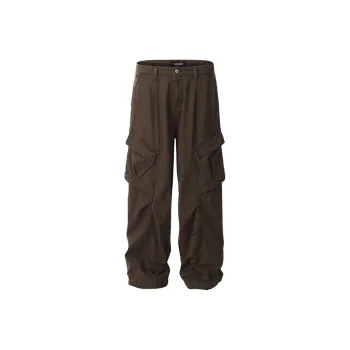 HKRXEC Cargo Pants Men Brown
