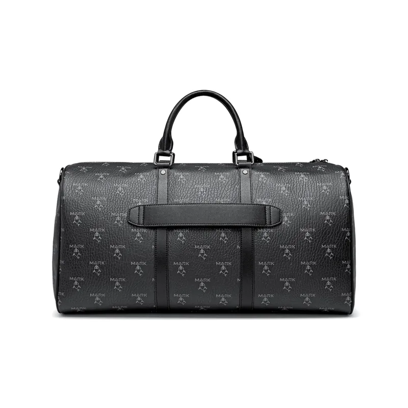 FAIRWHALE Synthetic Leather Travel Bag Unisex Black-2