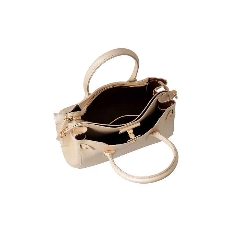 Vigno Synthetic Leather Shoulder Bag, Crossbody Bag, Handbag Regular Women's Ecru-4