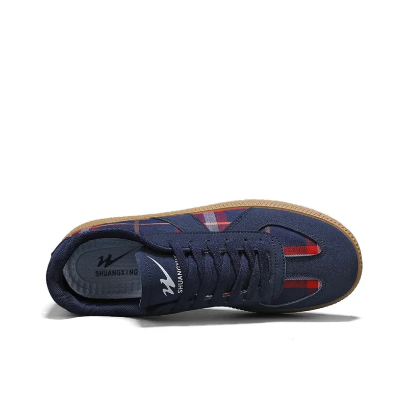 Binary Non slip Lightweight Low Top Casual Shoes Men's Blue-4