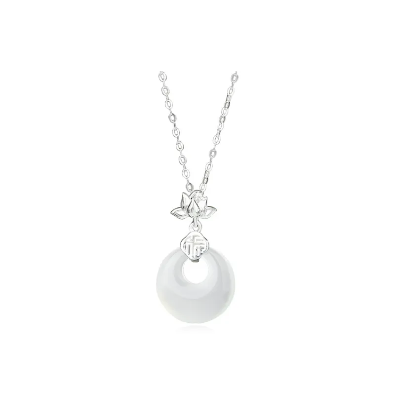 Seven Seven Silver Jewelry Natural Chalcedony Necklaces Unisex-0
