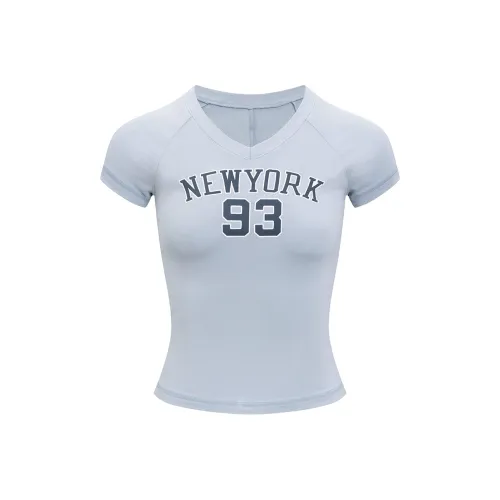Ariseism T Shirts Women's Light Blue