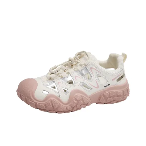 TELENT Shock Absorbers With Slip Resistant And Abrasion Resistant Properties Low Top Casual Shoes Women's Pink