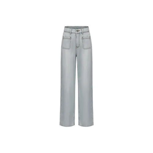 CHIWAWAMEME Jeans Women's 45% Tencel Light Denim