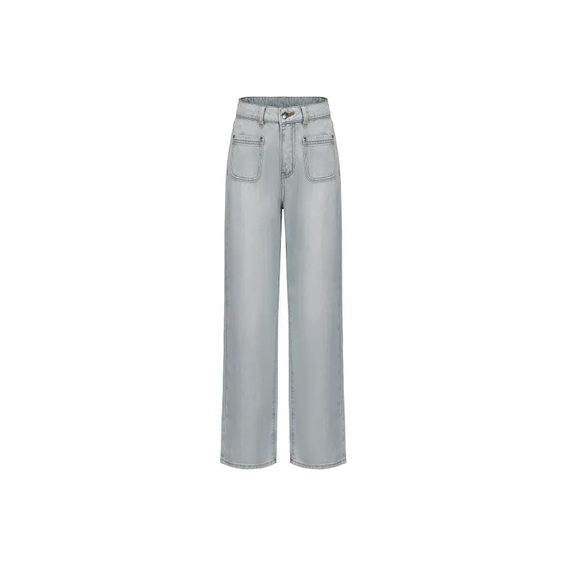 CHIWAWAMEME Jeans Women's 45% Tencel Light Denim-0