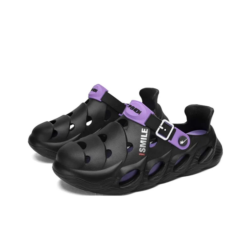 Binary Clogs Men's Black Purple-1