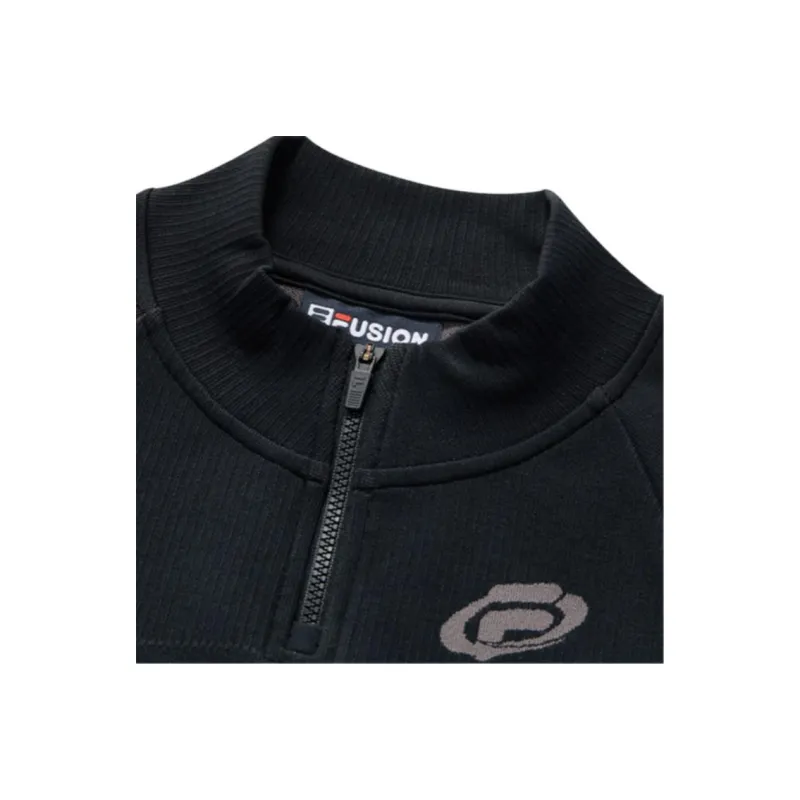FILA FUSION Casual Suit Women's Set Jet Black Top+Phantom Gray Bottom-1