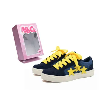 ABCIO Skateboard Shoes Unisex Low Top Navy Blue Yellow Shoelace/Denim Blue Red Shoelace/Black White Red Shoelace/Navy Blue Yellow Blue Double Shoelace